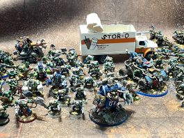 Full army shot of heavily modified Boston themed orks